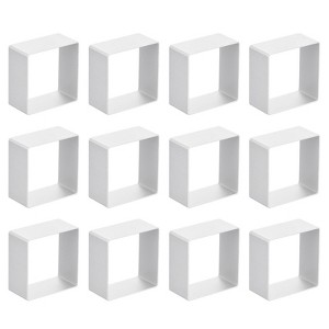 Unique Bargains Aluminum Alloy Square Silver Cookie Cutter 1.8 Inch x 1.8 Inch x 0.90 Inch 12 Pcs - 1 of 4