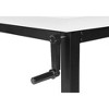Vynxaria Modern 48" Adjustable Standing Computer Desk Standing Desk White Laminate Black Metal Frame for Home Office Laptop Work - 3 of 4