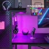 Bestier 51" Gaming Desk with LED Lights, Computer Desk with 4 Tiers, Reversible Shelves, Side Storage Bag, and Adjustable Shelf ,Black - 2 of 4