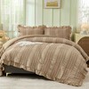 BAGOKIE 3 Pieces Seersucker Ruffle Bed in a Bag Comforter Set - 2 of 4