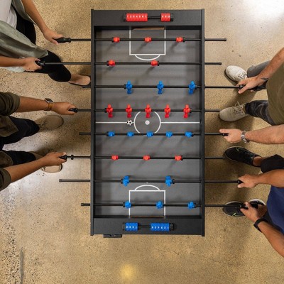 GoSports 48" Black Matte Foosball Table with Cup Holders