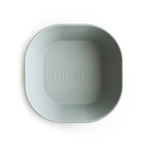 Mushie Square Dinnerware Plates Set Of 2 - Sage