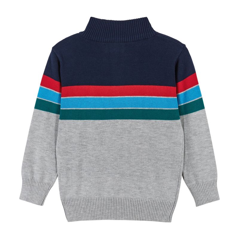 Andy & Evan  Toddler  Boys Colorblocked 1/4 Neck Sweater, 2 of 3