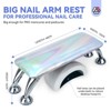 Saviland Holographic Manicure Armrest: Vegan Leather Wrist Support w/ Memory Foam - Ergonomic Nail Tech Cushion. (Holographic) - 3 of 4