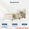 Twin/Full/Queen Size Bed Frame for Kids w/ Velvet Upholstered Headboard, Cute Low Profile Platform Bed for Girls and Boys - 2 of 4