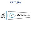 Avery Durable Clear View 3 Ring Binders, 1 Inch EZD Rings, 1 Black Binder (09300) - 3 of 4