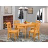 5-Piece Natural Oak Finish Solid Wood Top - Dining Room Set  (Seats-4) - 2 of 4