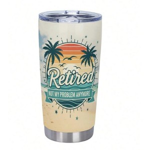 Mocamel 20oz Stainless Steel Insulated Tumbler Tropical Theme Pattern， Farewell Gifts - 1 of 4