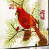 Christmas Winter Cardinal Wall Art  -  One Wall Hanging 16.25 Inches -  Stain Glass Look  -  6Awd809  -  Glass  -  Red - 3 of 3