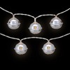 Northlight 10-Count LED Silver Christmas Bells Fairy Lights 5.5ft Clear Wire - 3 of 4