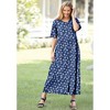 Woman Within Women's Plus Size Petite Short-Sleeve Denim Dress - 3 of 4