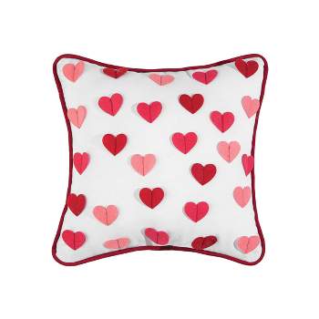 C&F Home 10" x 10" Heart Pillow Valentine's Day Embroidered Throw Pillow Decor Decoration Throw Pillow