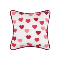 C&F Home 10" x 10" Heart Embroidered Throw Pillow Valentine's Day Themed
