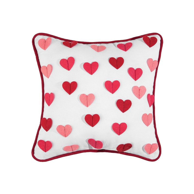 C&F Home 10" x 10" Heart Pillow Valentine's Day Embroidered Throw Pillow Decor Decoration Throw Pillow, 1 of 6