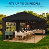 Best Choice Products 10x20ft Party Tent Pop Up Canopy Easy Setup w/ 1-Button Setup, Wheeled Case, 4 Weight Bags - Black - 4 of 4