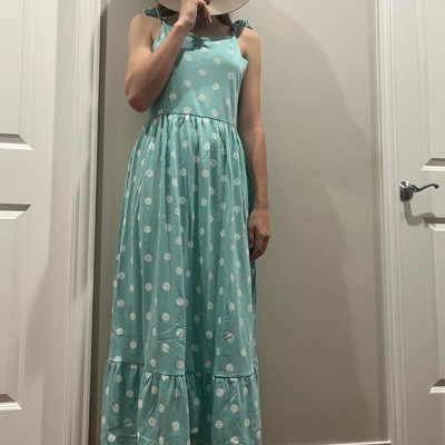 Girls' Polka Dots Maxi Dress - Cat & Jack Green XS : Target