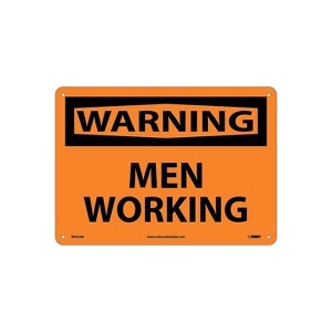 National Marker Men Working 10X14 .040 Aluminum Warning Sign W455AB - 1 of 1