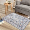 Washable Rug Traditional Oriental Rugs Soft Indoor Low Pile Carpet for Living Room Bedroom Dining - 2 of 4