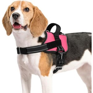 rabbitgoo Dog Harness Medium Sized, Easy Service Harness with D-Ring & Handle, Reflective for Safety Walking, Training, Pink, M - 1 of 1