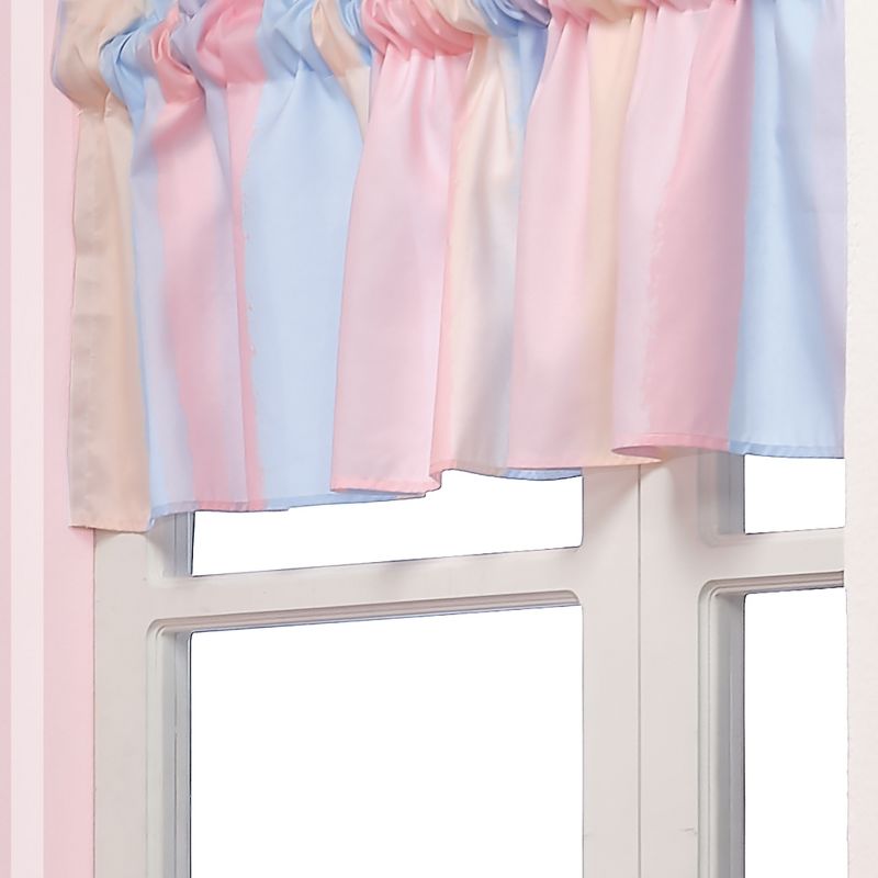 Bedtime Originals Rainbow Hearts Pink/Purple Stripes Nursery Window Valance, 3 of 5