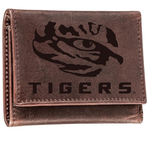 LSU Tigers Trifold Debossed Leather Wallet