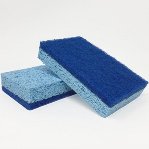 Lola Products Natural Cellulose Scrub Sponges, All Purpose Scrubber Sponge, Made of Cellulose, Sustainable, Dishwasher Safe, Non-Stick, 2 Pack - 1 of 4