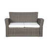 WestinTrends 4 Piece Outdoor Wicker Rattan Conversation Sofa set with Coffee table - 3 of 4