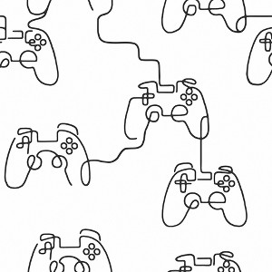 NEXT Gamer Doodle Black & White Wallpaper - 1 of 4