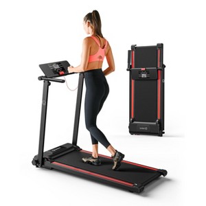 UREVO Folding Mini Electric Walking Pad Treadmill - 1 of 4