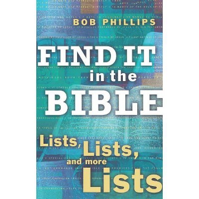 Find It in the Bible - by  Bob Phillips (Paperback)