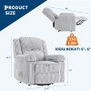 Corduroy Recliner Chair, Manual Recliner Sofa with Handle, Pillow Top Arms, Thick Padding, Side Pocket, Living Room, Bedroom, Home Theater, Dark Gray - 3 of 4