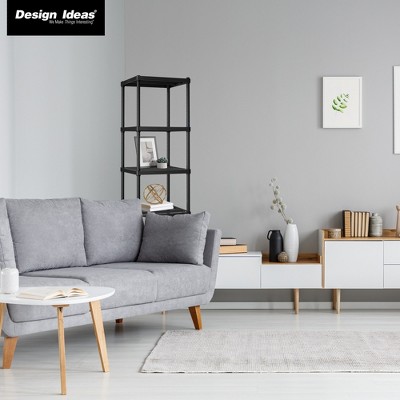 Versatile MeshWorks Black Metal Mesh 6-Tier Shelving Tower