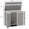 4.7 x 2.5FT Outdoor Horizontal Storage Shed, Lockable Trash Can Storage with Chain Lid - 3 of 4