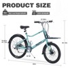 Aukfa 26 Inch Bike with Cargo Aluminum Frame Big Rear Wheel and Small Front Wheel 7 Speed Hybrid Comfort Bike - 3 of 4