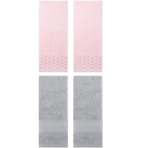 REGALWOVEN 4 Pcs Cotton Soft Bathroom Hand Towel 14" x 30" - 1 of 4