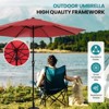 Kumasinova 9ft Patio Umbrella with Crank,Outdoor Umbrella with Waterproof&UV Protection,Beach Umbrella with Aluminum Pole for Garden,Poolside - 4 of 4