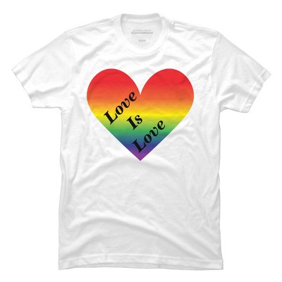 Adult Design By Humans Love Is Love Rainbow Heart Pride By ArnyaTees T-Shirt