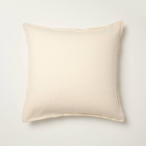 26"x26" Solid Euro Square Throw Pillow Tan - Hearth & Hand™ with Magnolia - 1 of 4