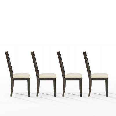 Hayden Gray Upholstered Linen Slat Back Side Chair Set