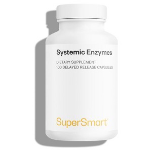 SuperSmart Systemic Enzymes - Proteolytic Enzymes Complex with Bromelain, Protease, Lipase, Pancreatin | Non-GMO & Gluten Free - 100 DR Capsules - 1 of 4