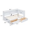 NicBex Twin Daybed with Storage Morden Daybed with 2 Storage Drawers, Storage Cabinets and Charging Ports for Apartment - 2 of 4