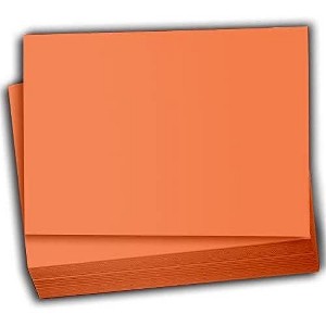 Hamilco Colored Scrapbook Cardstock Paper 4x6 Card Stock Paper 65 lb Cover 100 Pack (Flower Orange) - 1 of 4