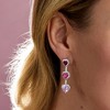 Ross-Simons 9.20 ct. t.w. Multi-Gemstone Heart Drop Earrings in Sterling Silver - 4 of 4