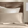 Harbor House 4Pcs 100% Premium Cotton Solid Sheet Set, 400TC Luxury Sateen Textile Smooth Touch Bedding Set with Matching Sham - 4 of 4