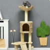 Mewoofun 45" Cat Tree for Indoor Cats, Cat Tree Tower with Scratching Posts, Ramp, Condo, Toy Balls, Platforms, Bed, Ramp, Beige, 17.75"*15.75"*45.75" - 3 of 4