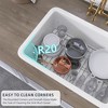32 in. Undermount Kitchen Sink Single Bowl Rectangular Sink White Fireclay Kitchen Sinks Drop-in Sink with Basin Rack - 3 of 4