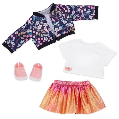 Our Generation Bloomy Blossom Floral Jacket & Skirt Outfit for 18 Dolls