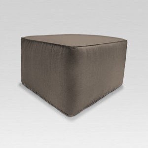 Outdoor Boxed Square Pouf/Ottoman - Brown - Jordan Manufacturing