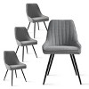 Fabric Upholstered Dining Chairs Set of 4,Seat Width 19 Inch Dining Chair for Kitchen,Dinging Room,Living Room,Farmhouse Furniture-Tanpinhause - 2 of 4