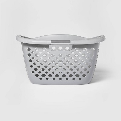 1.8 Hip Hugger Bushel Laundry Basket Gray - Room Essentials™